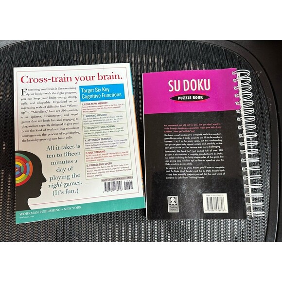 Brain Game Books (lot of 2) Sudoku and 399 games, puzzles for your brain - Picture 2 of 5